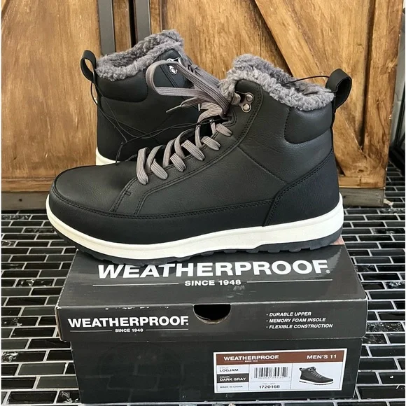 NWT Weatherproof Landon Men’s Suede Sneaker Boots – Grey – Size 13 WEATHERPROOF Men main image 3